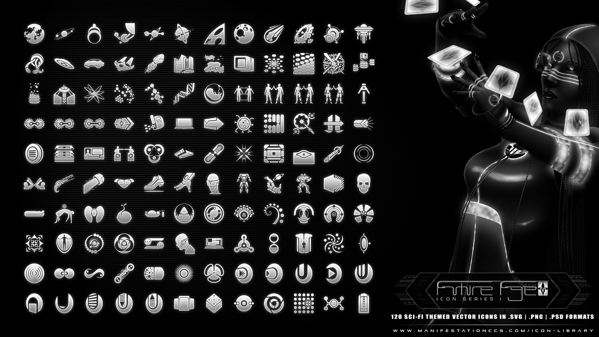 Future Age Icon Series I Sci-fi Game Icon Set